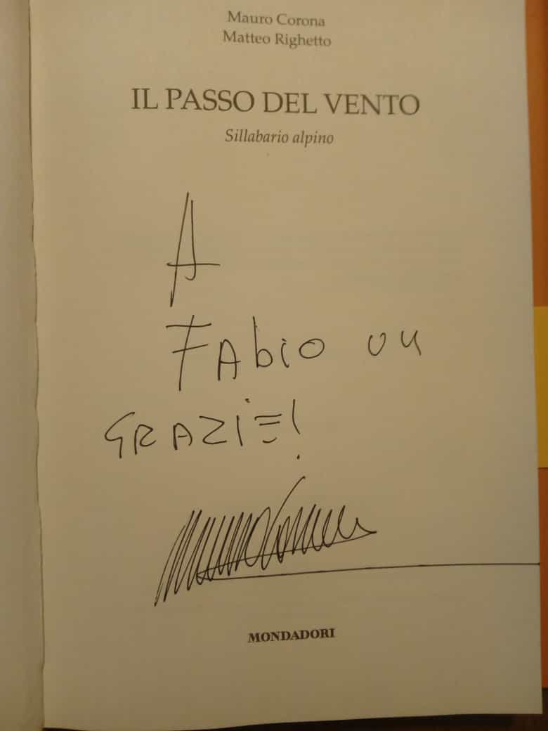 Mauro Corona dedica a me